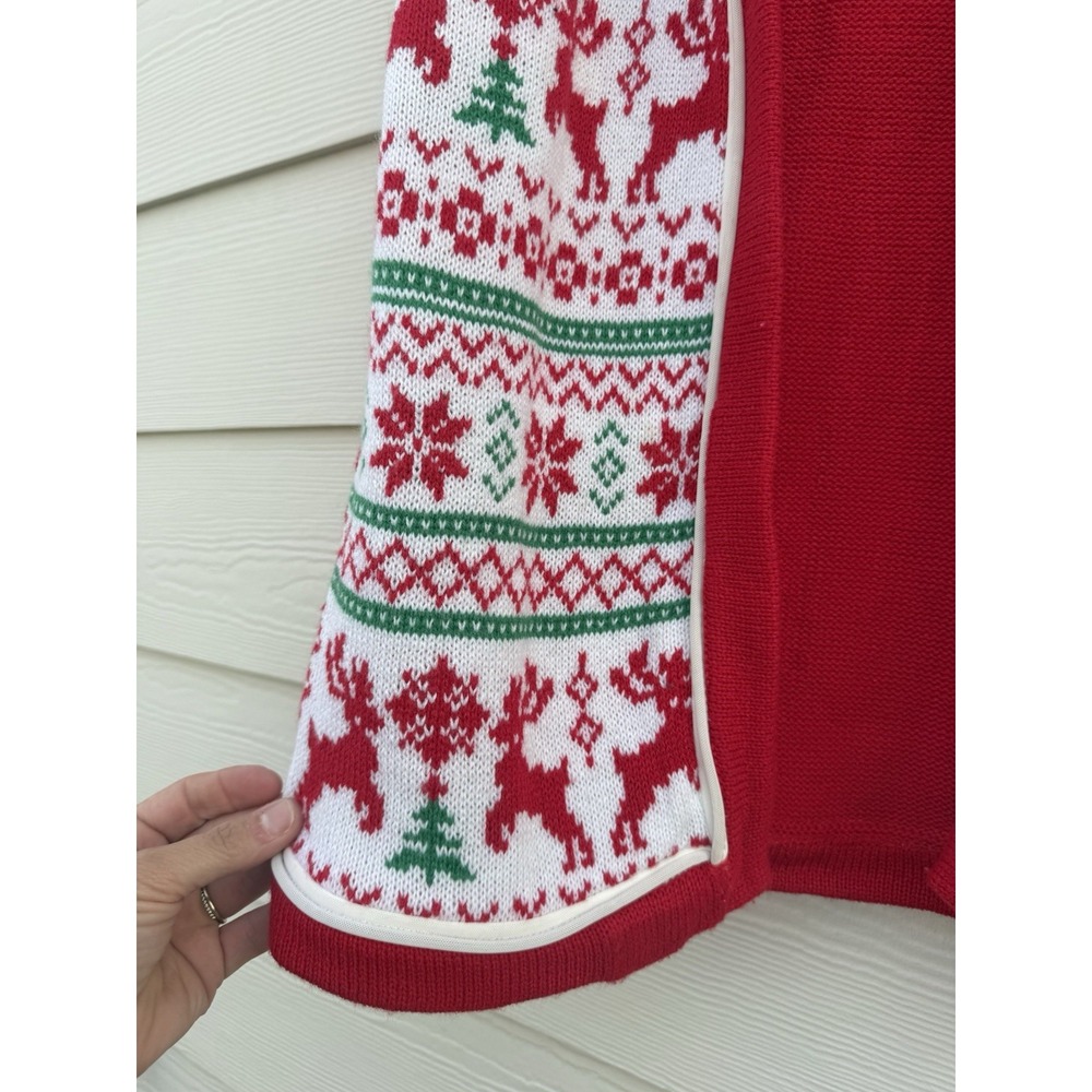 Vintage Women's Claire's Knitted Holiday Christmas Vest Size Medium - Picture 5 of 10